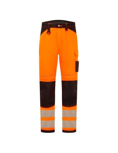 Spodnie robocze ostrzegawcze Portwest PW3 hi-vis Pomarańczowy/Czarny