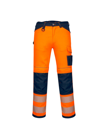 Spodnie robocze ostrzegawcze Portwest PW3 hi-vis Pomarańczowy/Granatowy