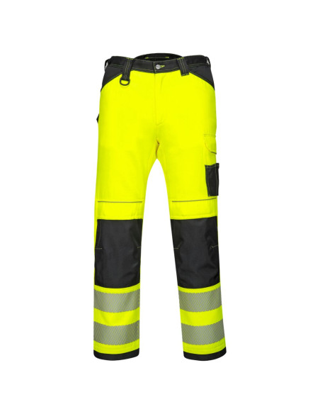 Spodnie robocze ostrzegawcze Portwest PW3 hi-vis Żółty/Czarny