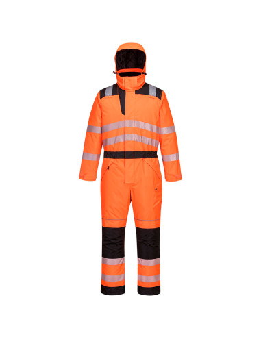 Kombinezon zimowy ostrzegawczy Portwest PW3 hi-vis Pomarańczowy/Czarny