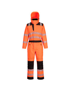 Kombinezon przeciwdeszczowy ostrzegawczy Portwest PW3 hi-vis Pomarańczowy/Czarny