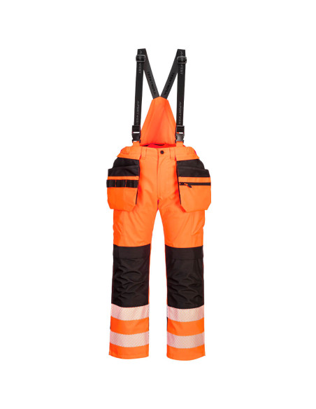 Ogrodniczki ostrzegawcze Portwest PW3 Hi-Vis Rain Pomarańczowy/Czarny