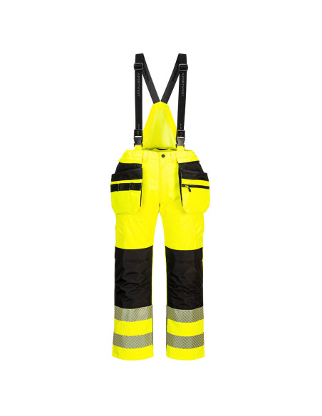 Ogrodniczki ostrzegawcze Portwest PW3 Hi-Vis Rain Żółty/Czarny