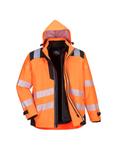 Kurtka ostrzegawcza 3 w 1 Portwest PW3 hi-vis Pomarańczowy/Czarny