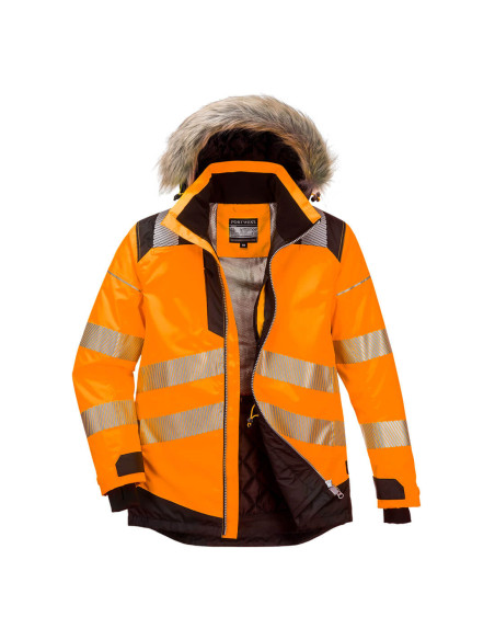 Zimowa kurtka ostrzegawcza Portwest PW3 hi-vis Pomarańczowy/Czarny