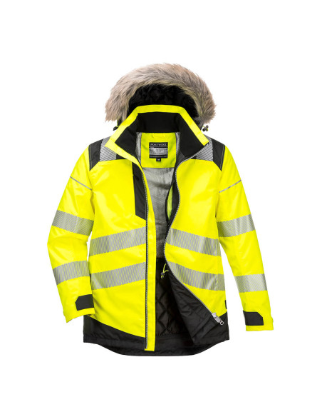 Zimowa kurtka ostrzegawcza Portwest PW3 hi-vis Żółty/Czarny