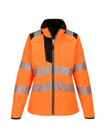 Damska kurtka softshell Portwest PW3 hi-vis Pomarańczowy/Czarny