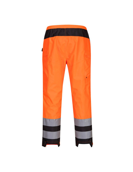 Damskie spodnie przeciwdeszczowe ostrzegawcze Portwest PW3 300D Oxford PW386 | ToSafe