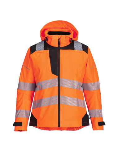Damska kurtka przeciwdeszczowa Portwest PW3 hi-vis Pomarańczowy/Czarny