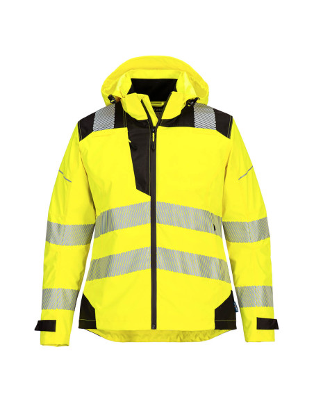 Damska kurtka przeciwdeszczowa Portwest PW3 hi-vis Żółty/Czarny