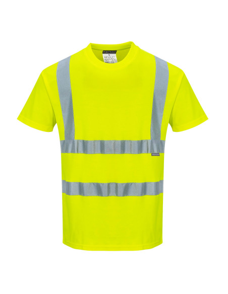 T-shirt ostrzegawczy Portwest Cotton Comfort Żółty