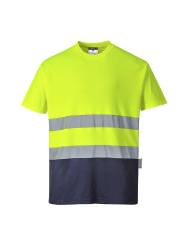 T-shirt ostrzegawczy Portwest S173 Żółty/Granatowy