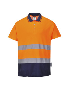 Koszulka polo ostrzegawcza Portwest S174 Pomarańczowy/Granatowy