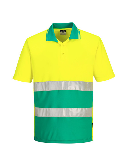 Koszulka polo ostrzegawcza Portwest S175 Żółty/Morski