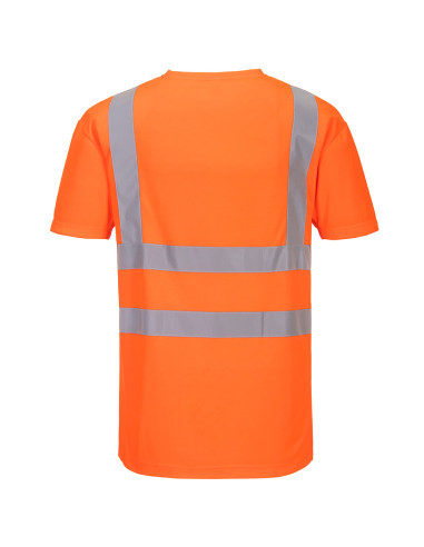 T-shirt ostrzegawczy Portwest Cotton Comfort V-Neck z siatką S179 | ToSafe