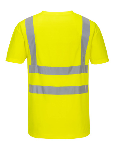 T-shirt ostrzegawczy Portwest Cotton Comfort V-Neck z siatką S179 | ToSafe