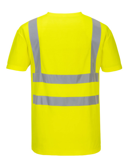 T-shirt ostrzegawczy Portwest Cotton Comfort V-Neck z siatką S179 | ToSafe