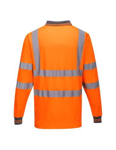 Koszulka polo ostrzegawcza z długim rękawem Cotton Comfort Portwest S271 | ToSafe