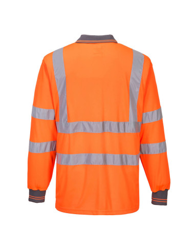 Koszulka polo ostrzegawcza z długim rękawem Micro Mesh Bird Eye S277 | ToSafe
