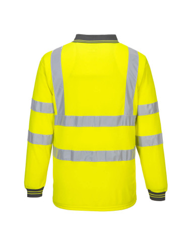 Koszulka polo ostrzegawcza z długim rękawem Micro Mesh Bird Eye S277 | ToSafe