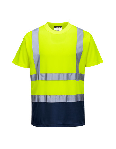 T-shirt Portwest S378 Żółty/Granatowy
