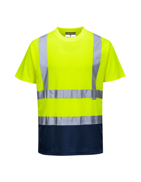 T-shirt Portwest S378 Żółty/Granatowy