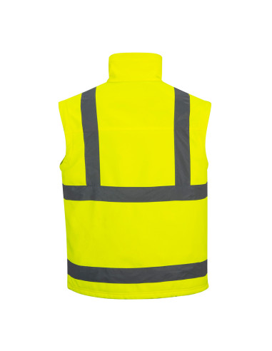 Softshell ostrzegawczy 3-warstwowy z odpinanymi rękawami Portwest S428 | ToSafe