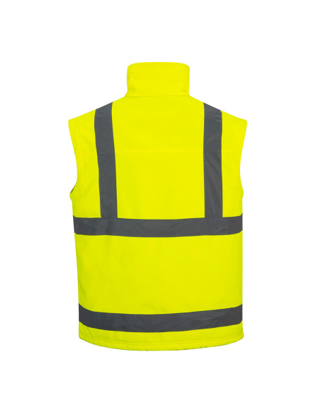 Softshell ostrzegawczy 3-warstwowy z odpinanymi rękawami Portwest S428 | ToSafe