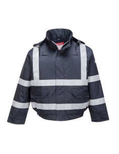 Kurtka bomber Portwest Bizflame Rain Multi trudnopalna wodoodporna ocieplana Granatowy