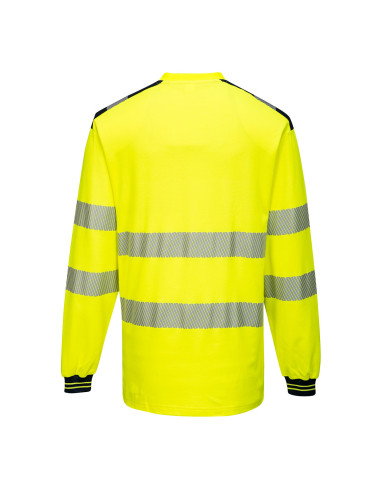 Portwest PW3 t-shirt ostrzegawczy długi rękaw HiVisTex Pro Cotton Comfort T185 | ToSafe