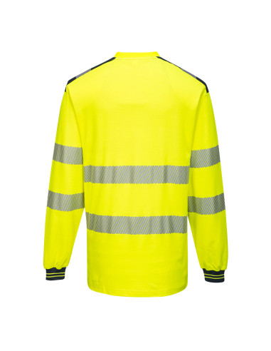 Portwest PW3 t-shirt ostrzegawczy długi rękaw HiVisTex Pro Cotton Comfort T185 | ToSafe