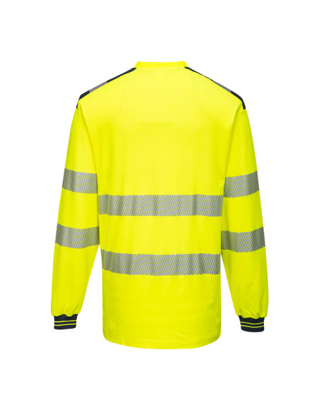 Portwest PW3 t-shirt ostrzegawczy długi rękaw HiVisTex Pro Cotton Comfort T185 | ToSafe