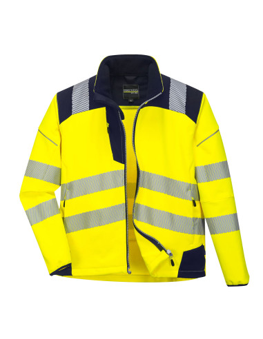 Portwest PW3 softshell ostrzegawczy 3-warstwowy HiVisTex Pro T402 | ToSafe