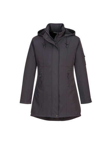 Kurtka damska softshell wodoodporna oddychająca Portwest TK42 Czarny Szary