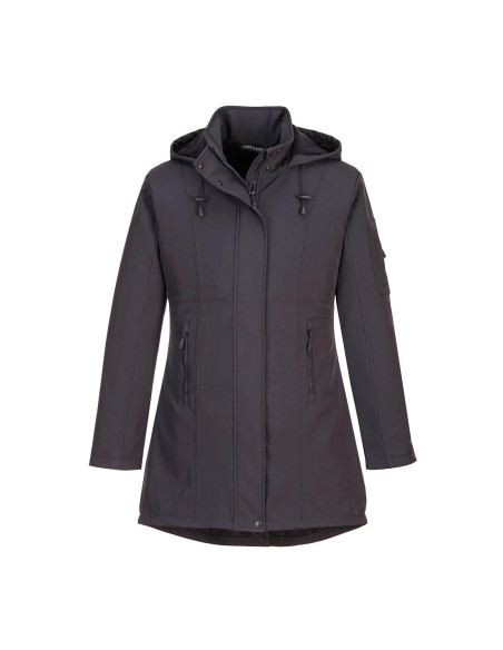 Kurtka damska softshell wodoodporna oddychająca Portwest TK42 Czarny Szary