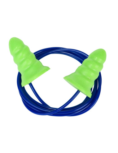 Zatyczki do uszu jednorazowe piankowe ze sznurkiem SNR 22 dB Portwest EP27 (Pk200) Zielony