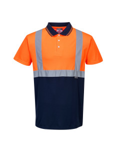 Dwukolorowa koszulka ostrzegawcza polo Portwest Micro Mesh Bird Eye S479 | ToSafe