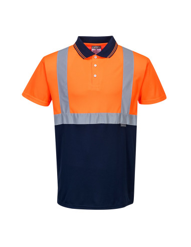 Dwukolorowa koszulka ostrzegawcza polo Portwest Micro Mesh Bird Eye S479 | ToSafe