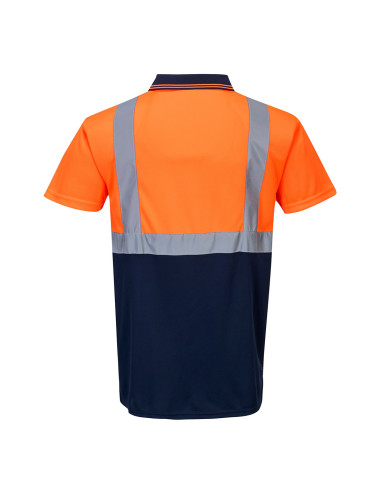 Dwukolorowa koszulka ostrzegawcza polo Portwest Micro Mesh Bird Eye S479 | ToSafe