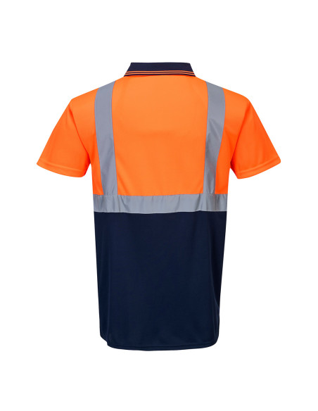 Dwukolorowa koszulka ostrzegawcza polo Portwest Micro Mesh Bird Eye S479 | ToSafe