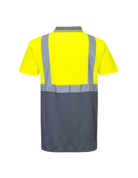 Dwukolorowa koszulka ostrzegawcza polo Portwest Micro Mesh Bird Eye S479 | ToSafe