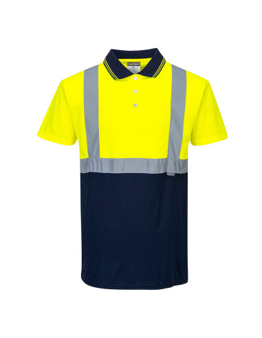 Dwukolorowa koszulka ostrzegawcza polo Portwest Micro Mesh Bird Eye S479 | ToSafe